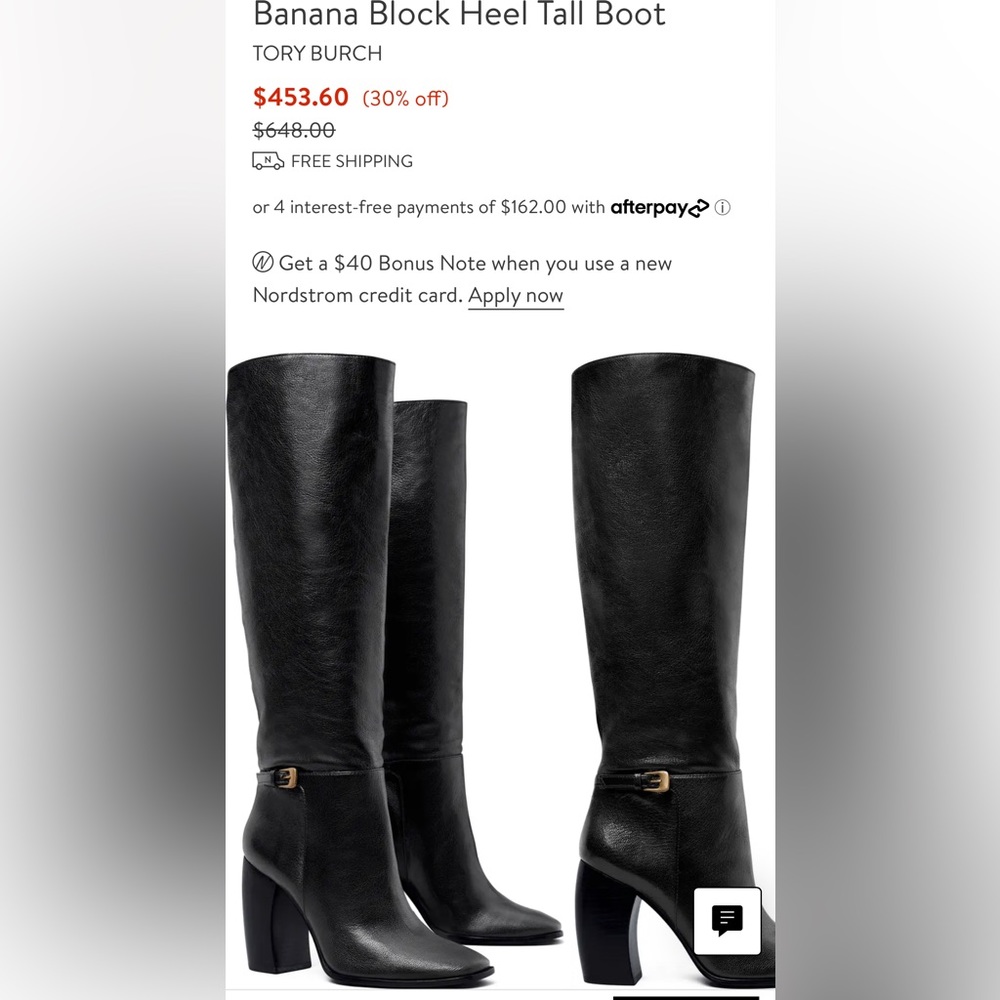 NEW Tory Burch Block Heel Tall Boot